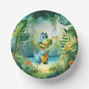 Bols En Carton Cute Dinosaur Papier Bowl