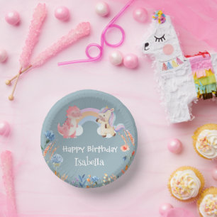 Bols En Carton Cute Dinosaur Unicorn arc-en-ciel Fleur anniversai