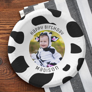 Bols En Carton Cute Holy Cow Print Farm Heureux Anniversaire Phot