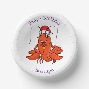 Bols En Carton Cute joyeux homard portant le dessin du casquette