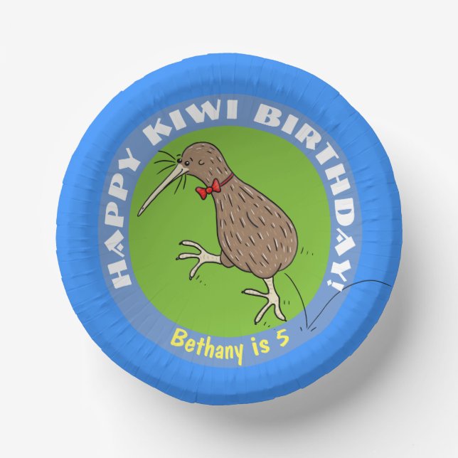 Bols En Carton Cute kiwi oiseau heureux d'anniversaire caricature (Recto)