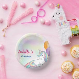 Bols En Carton Cute Magique Arc-en-ciel Unicorn fête d'anniversai