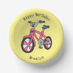 Bols En Carton Cute pink kids bicycle cartoon illustration