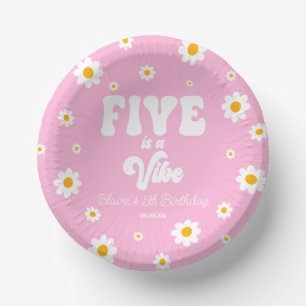 Bols En Carton Daisy Flower Five est une Vibe 5e fête d'anniversa