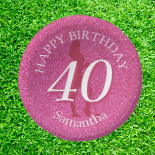 BOLS EN CARTON DAMES PARTIES SCINTILLANT ROSE GROS ANNIVERSAIRE