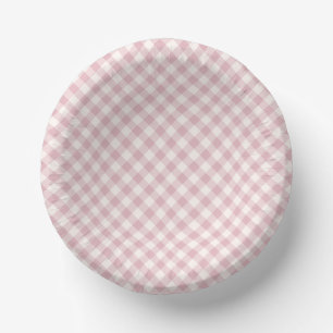 Bols En Carton Début d'automne rétro Gingham   Rose atténuée