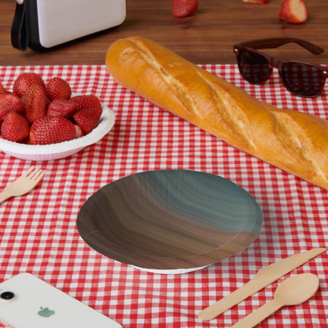 Bols En Carton Désert Peint Sud-Ouest Faux Wood (Pique-nique)