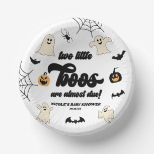 Bols En Carton Deux petits boos jumeaux Baby shower d'Halloween