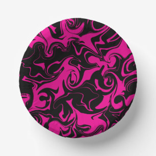 Bols En Carton Déversement - Magenta et noir