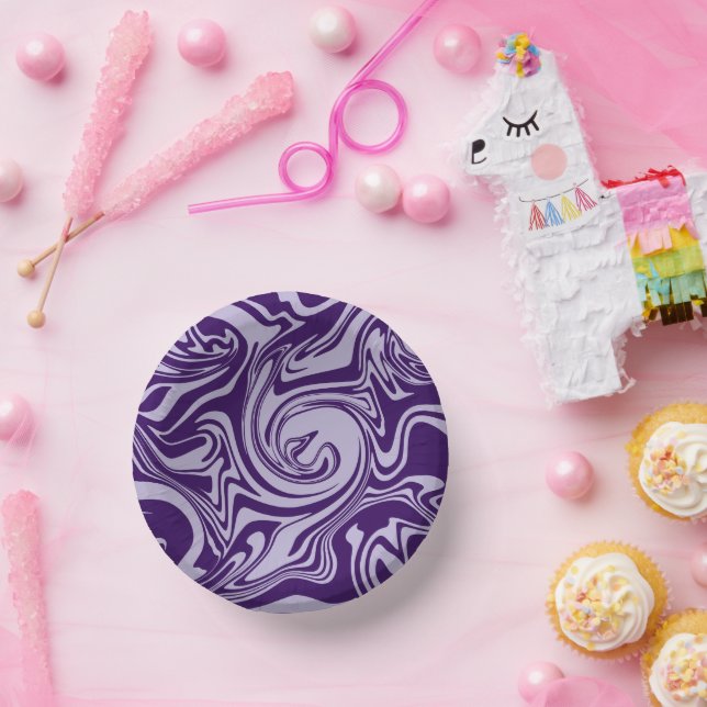 Bols En Carton Déversement - Violet (Fête)