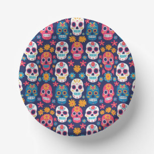 Bols En Carton Dia de Los Muertos Halloween papier Motif