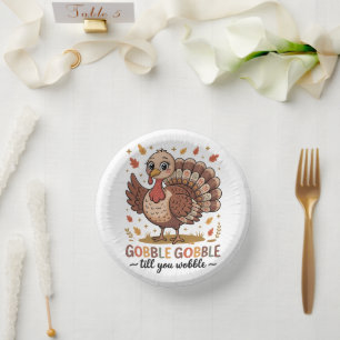 Bols En Carton Dinde mignonne et ambiance amusante de Thanksgivin