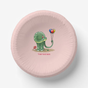 Bols En Carton Dinosaure avec ballons pour fête d'anniversaire