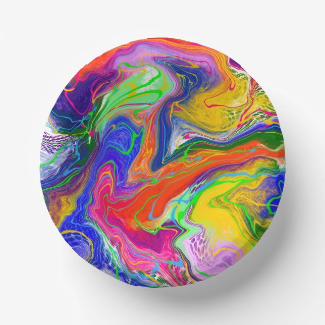 Bols En Carton Disco Ball Electricity Marble Fluid Art (Recto)