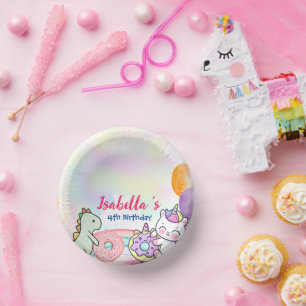 Bols En Carton Donut Dinosaur Unicorn arc-en-ciel Balloon anniver