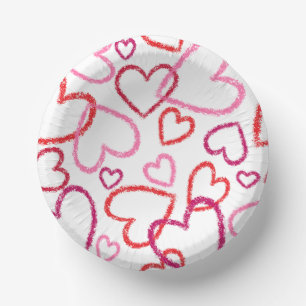Bols En Carton Doodles Coeur tendance 01
