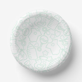 Bols En Carton Douces arroses blanc vert
