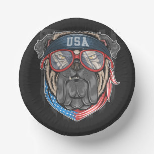 Bols En Carton Drapeau américain avec Carlin