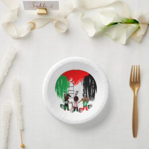 Bols En Carton Drapeau palestinien peint par des enfants de Gaza