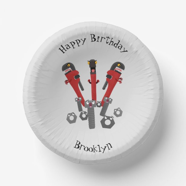 Bols En Carton Drôle outil monstre de clé humour dessin animé (Recto)