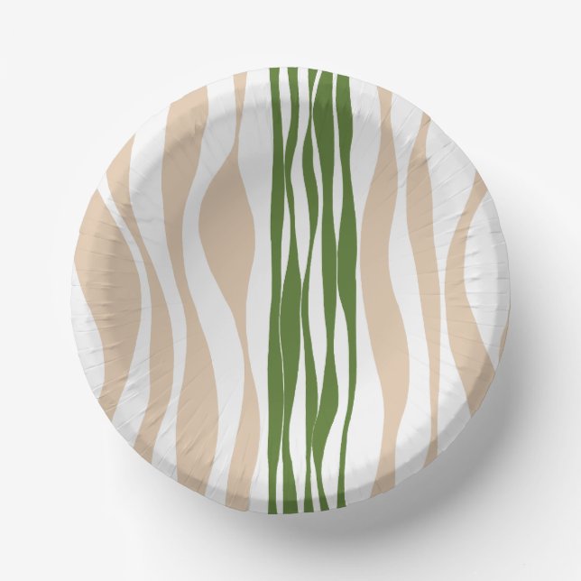 Bols En Carton Ebb et flux - Blanc, Sable et Palm Green (Recto)