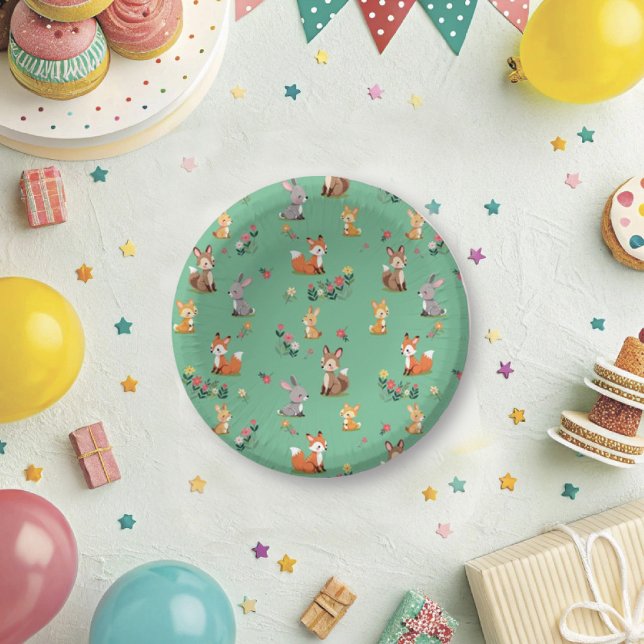 Bols En Carton Enfant animal de bois mignon anniversaire (Créateur téléchargé)