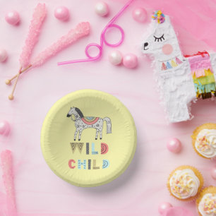 Bols En Carton Enfant sauvage Cheval Scandinave Pastel Jaune