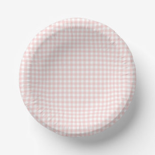 Bols En Carton Fête d'anniversaire printemps gingham rose
