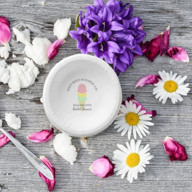 Bols En Carton Fête des mariées de crème glacée récupérée (Créateur téléchargé)