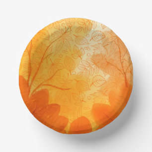 Bols En Carton Feuilles orange classiques Automne