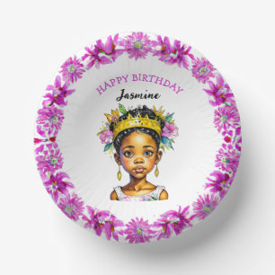 Bols En Carton Fille d'anniversaire personnalisée Princesse de co