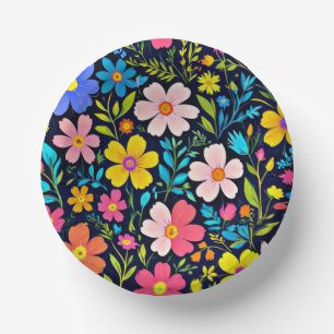 Bols En Carton Floral Digital Peinture Fleurs Motif-38875