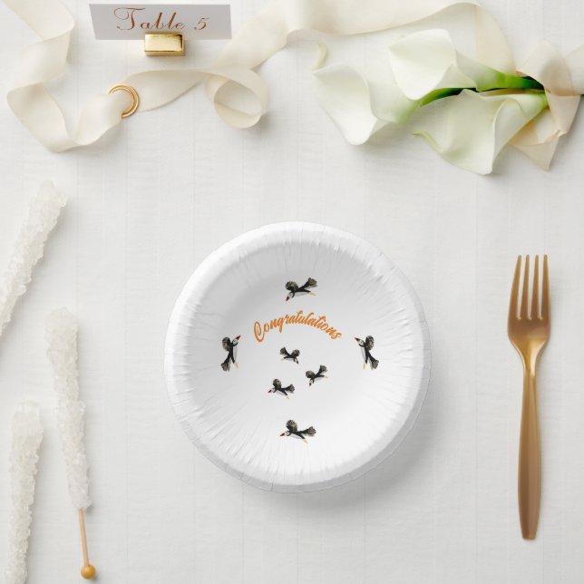 Bols En Carton Flying Puffin Birds Félicitations (Mariage)