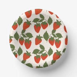 Bols En Carton  Fraise d'été rouge