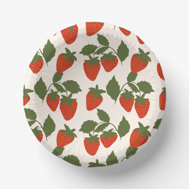 Bols En Carton  Fraise d'été rouge (Recto)