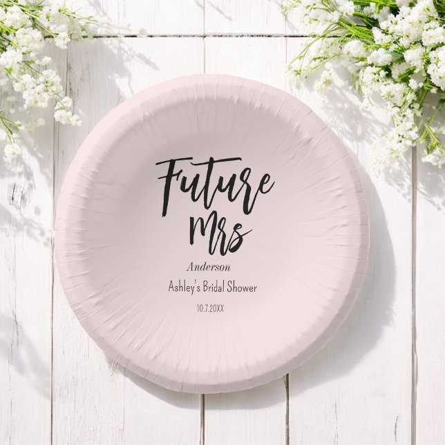 Bols En Carton Futur Madame Rose Pâle Fête de Mariée  (Créateur téléchargé)