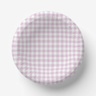 Bols En Carton Gingham Classique Début d'Automne   Lilas Chaud