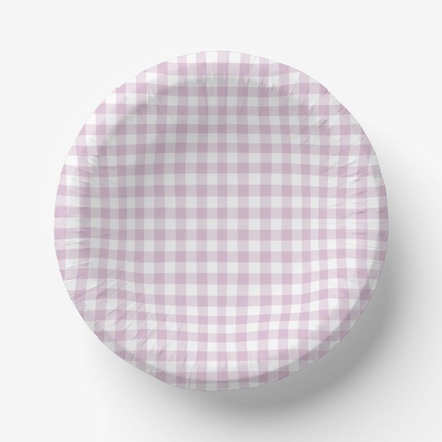 Bols En Carton Gingham Classique Début d'Automne | Lilas Chaud (Recto)