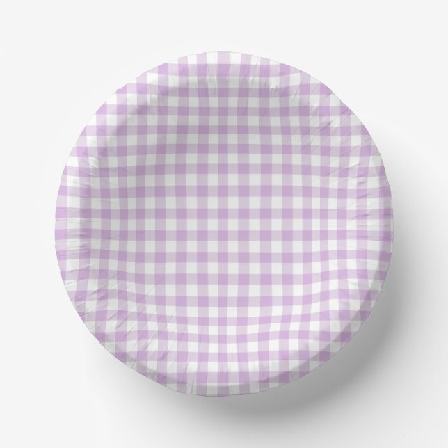Bols En Carton Gingham Classique Rose Tendre (Recto)
