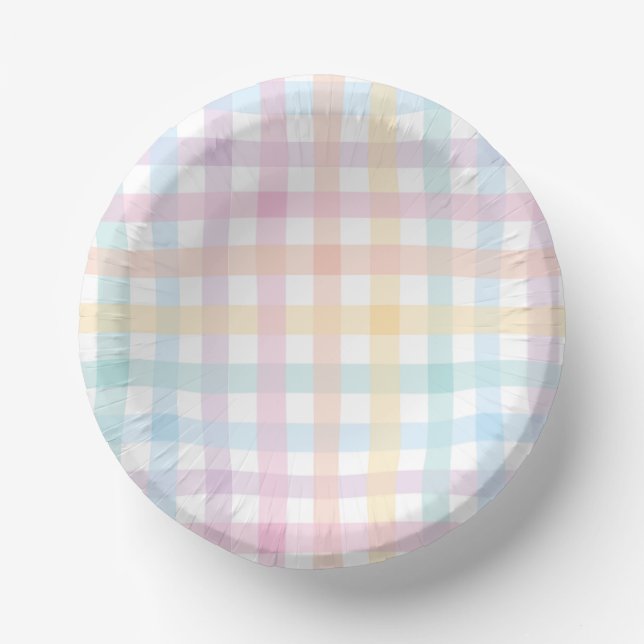 Bols En Carton Gingham Pastel  (Recto)