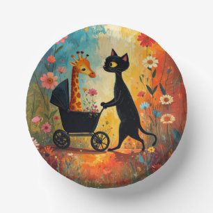 Bols En Carton Girafe de chat mignon bol en papier
