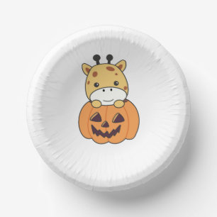 Bols En Carton Giraffe En Giraffes Cute Citrouille Joyeux Hallowe