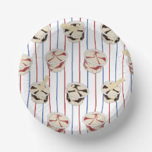Gobelets de glace patriotiques et rayures rouges,