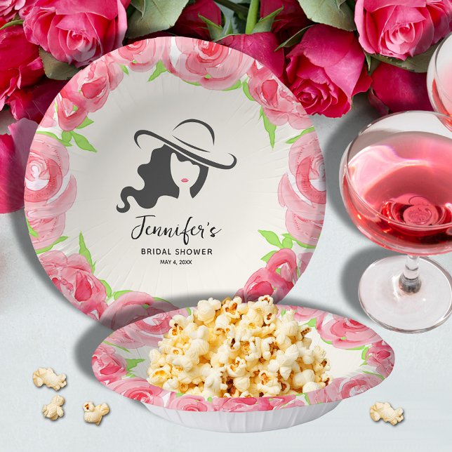 Bols En Carton Grande Casquette Rose Derby Fête des mariées (Créateur téléchargé)