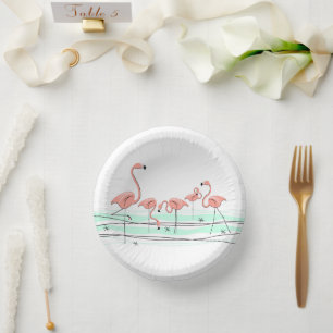 Bols En Carton Groupe Océan Flamant rose
