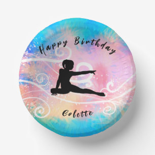 Bols En Carton Gymnastique Joyeux Anniversaire Custom Swirl