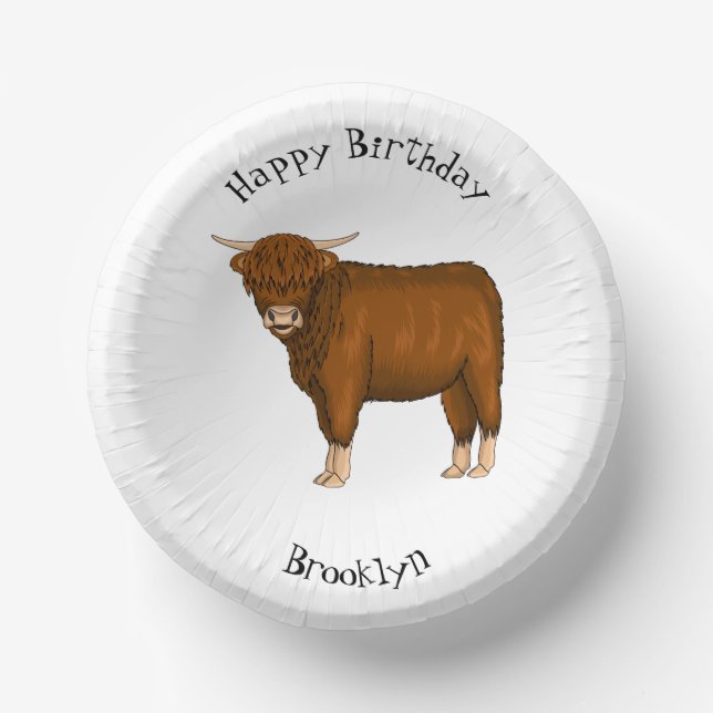 Bols En Carton Highland cow (Recto)