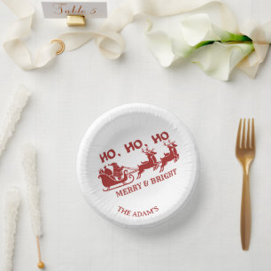 Bols En Carton HO,HO,HO Traîneau du Père Noël avec Renne