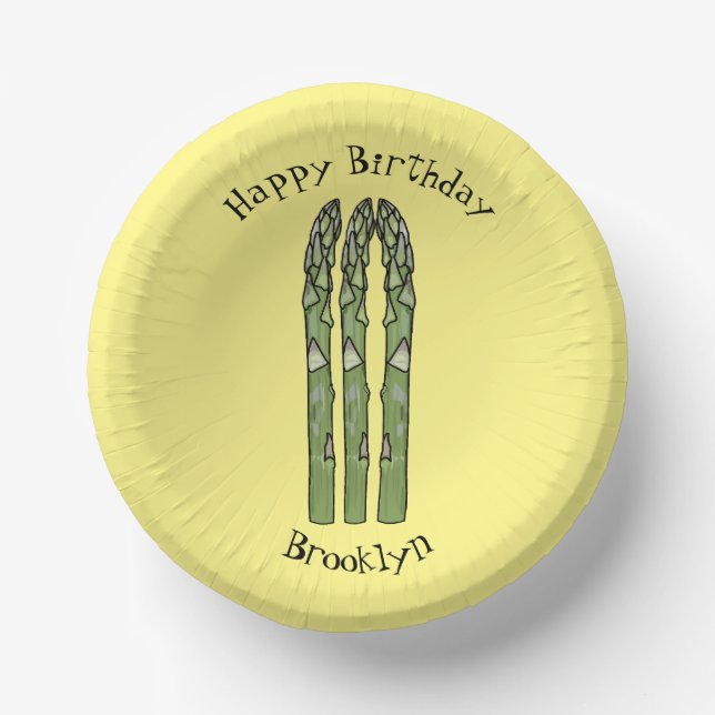 Bols En Carton Illustration d'Asparagus (Recto)