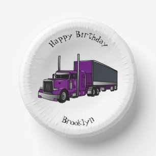 Bols En Carton Illustration de camion semi-remorque